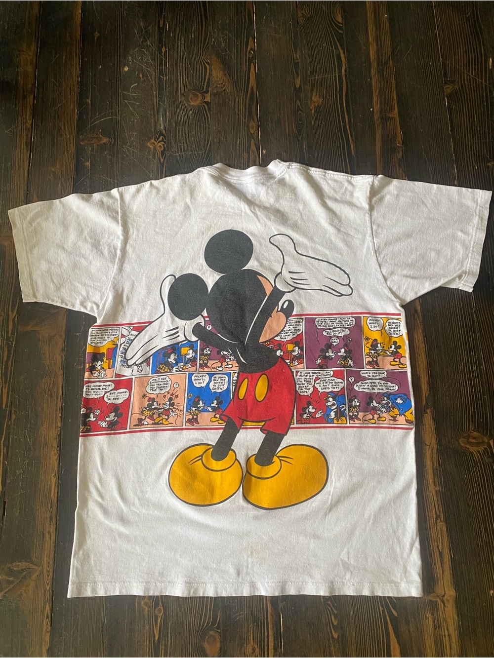 Vintage Disney Mickey Mouse Comic Strip Graphic Tee - White - Picture 4 of 5